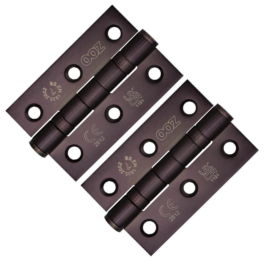Picture of Grade 7 - 76mm x 50mm x 2mm Ball Bearing Hinge In Etna Bronze Finish - ZHSS232-FD-ETB