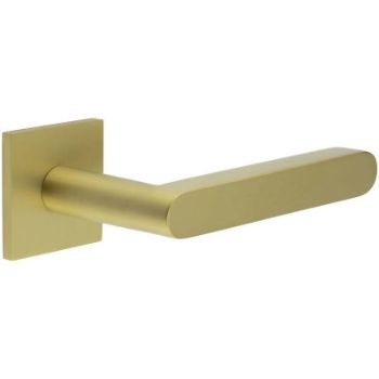 Picture of CR-101 Satin Brass Sprung Square Rose Door Handle - CR-101B1SB