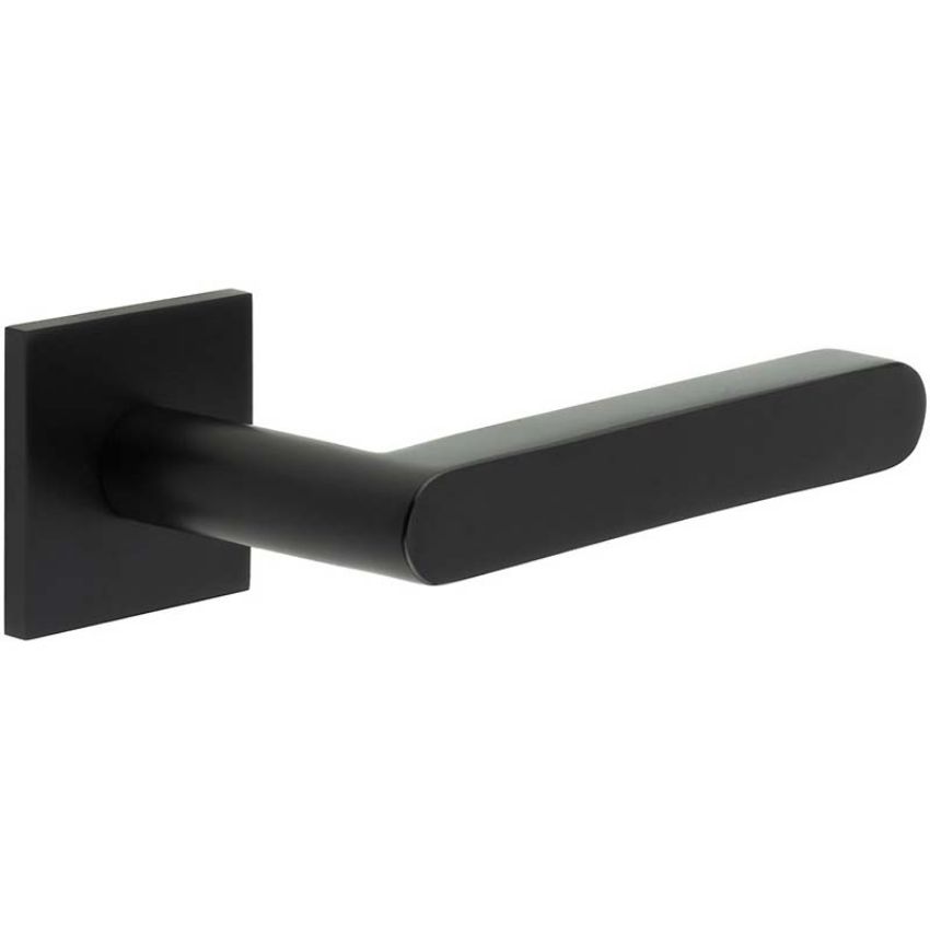 Picture of CR-101 Black Sprung Square Rose Door Handle - CR-101B1MB