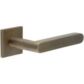 Picture of CR-101 Antique Brass Sprung Square Rose Door Handle - CR-101B1AB