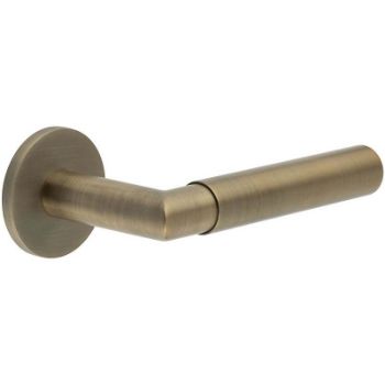 Picture of CR-102 Antique Brass Sprung Round Rose Door Handle - CR-102A1AB