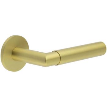 Picture of CR-102 Satin Brass Sprung Round Rose Door Handle - CR-102A1SB