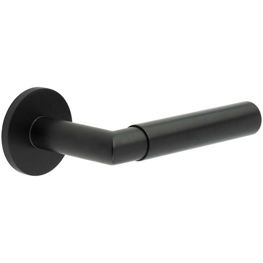 Picture of CR-102 Black Sprung Round Rose Door Handle - CR-102A1MB