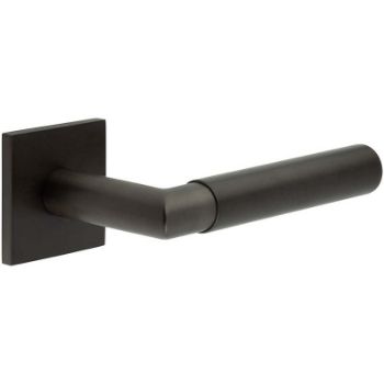 Picture of CR-102 Dark Bronze Sprung Square Rose Door Handle - CR-102B1DB