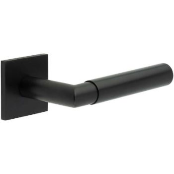 Picture of CR-102 Black Sprung Square Rose Door Handle - CR-102B1MB