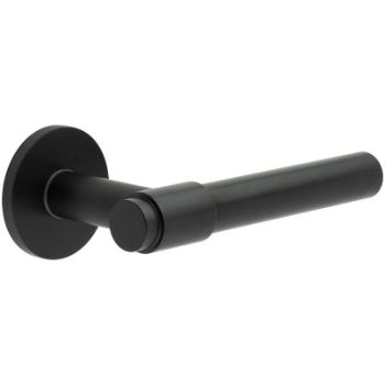 Picture of CR-103 Black Sprung Round Rose Door Handle - CR-103A1MB
