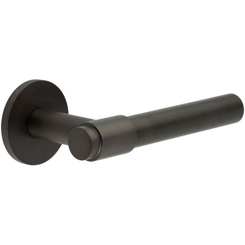 Picture of CR-103 Dark Bronze Sprung Round Rose Door Handle - CR-103A1DB