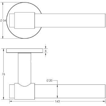Picture of CR-103 Dark Bronze Sprung Round Rose Door Handle - CR-103A1DB