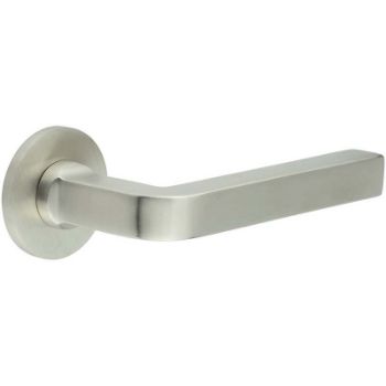Picture of CR-104 Satin Stainless Steel  Sprung Round Rose Door Handle - CR-104A1SSS
