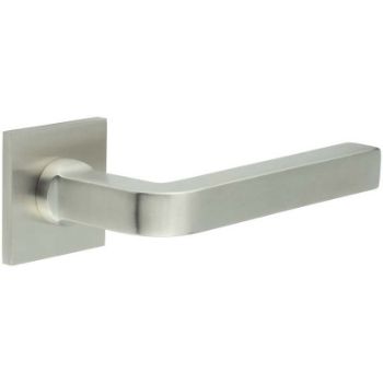 Picture of CR-104 Satin Stainless Steel  Sprung Square Rose Door Handle - CR-104B1SSS