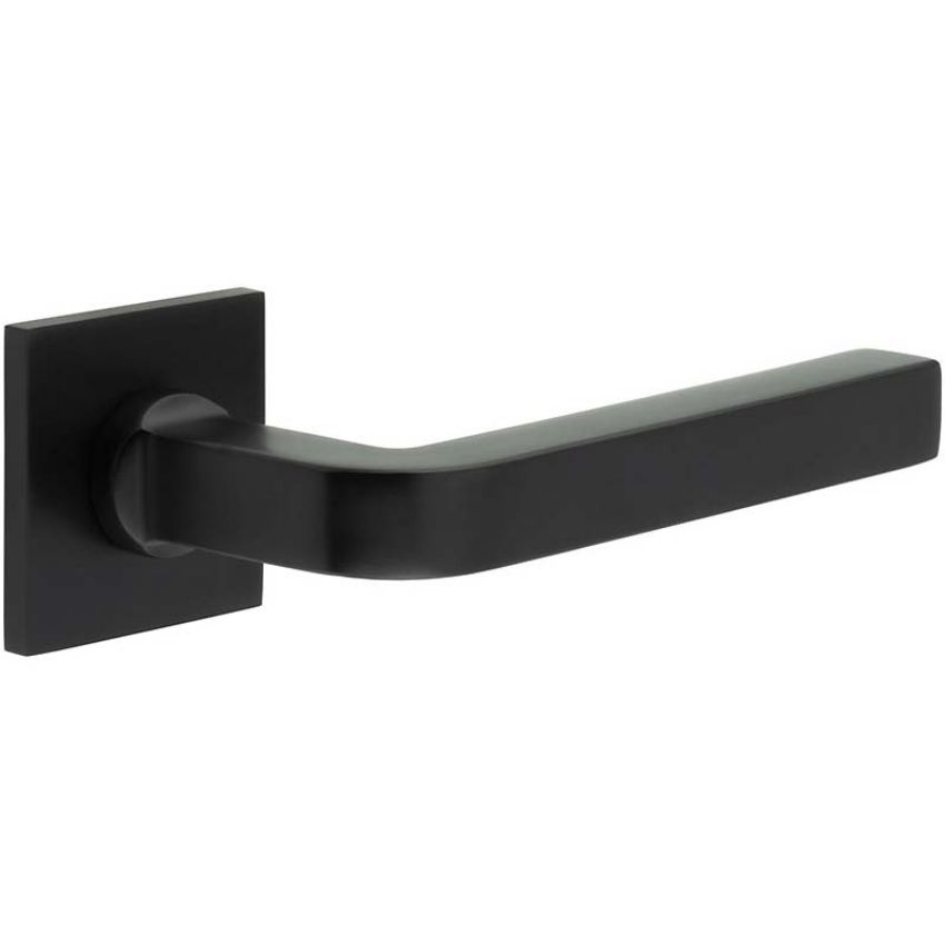 Picture of CR-104 Black Sprung Square Rose Door Handle - CR-104B1MB