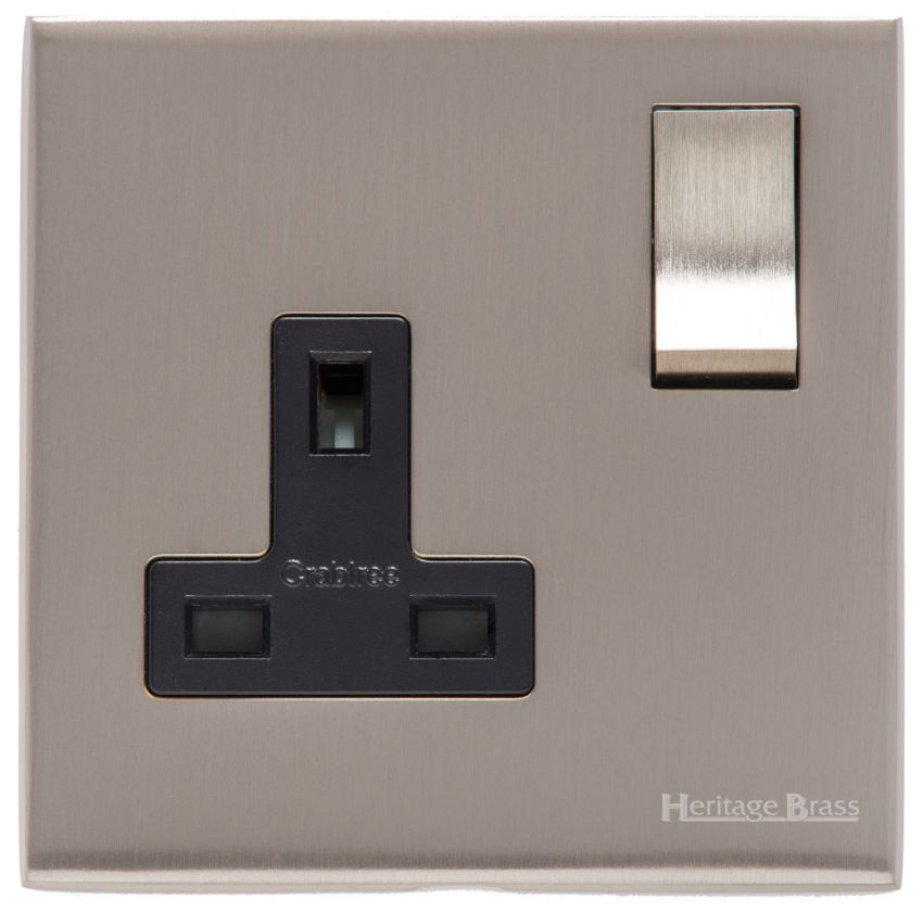 Picture of Single Socket (13 Amp) In Satin Nickel - W05.240.SNBK