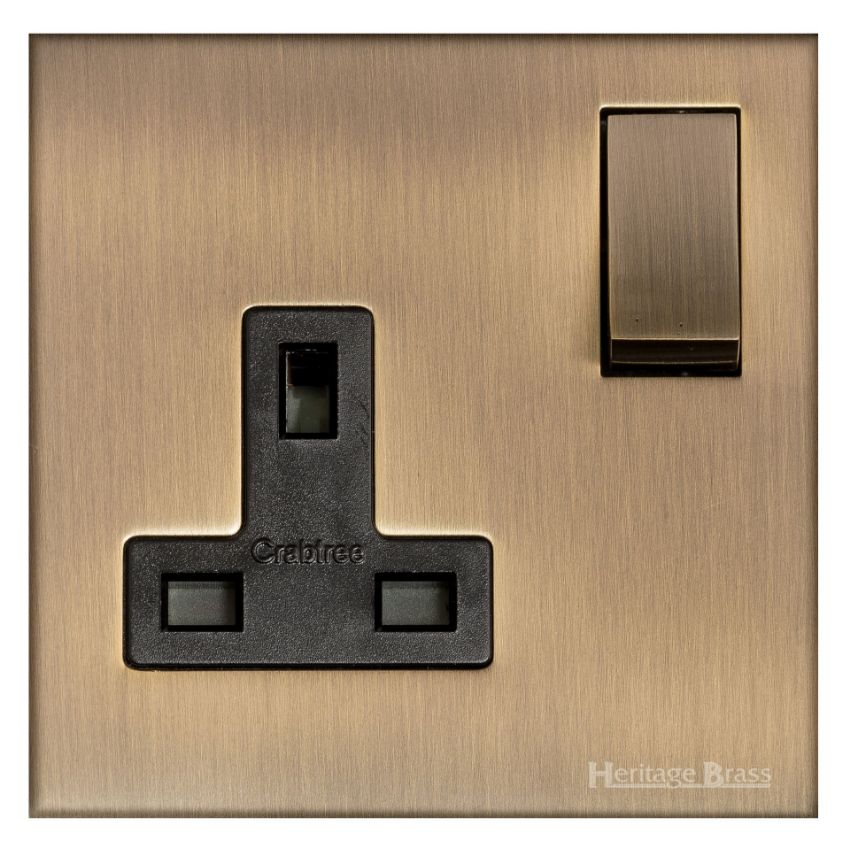 Picture of Single Socket (13 Amp) In Antique Brass - W91.240.ABBK