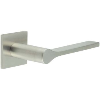 Picture of CR-105 Satin Stainless Steel  Sprung Square Rose Door Handle - CR-105B1SSS