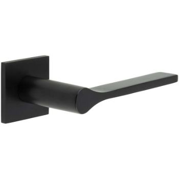 Picture of CR-105 Black Sprung Square Rose Door Handle - CR-105B1MB