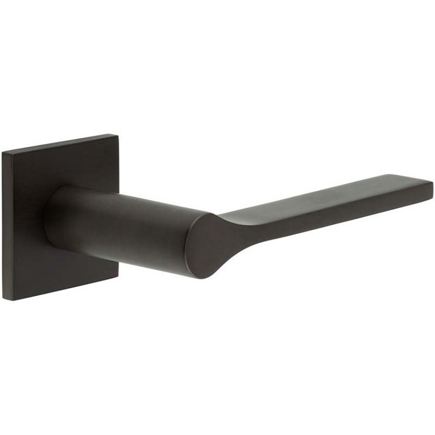 Picture of CR-105 Dark Bronze Sprung Square Rose Door Handle - CR-105B1DB
