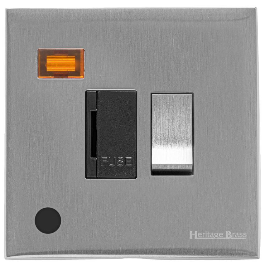 Picture of Switched Spur with Neon + Cord (13 Amp) - Black - W35.238.SCBK