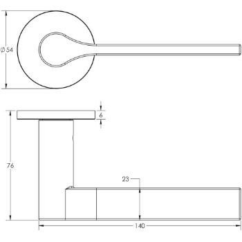Picture of CR-105 Antique Brass Sprung Round Rose Door Handle - CR-105A1AB