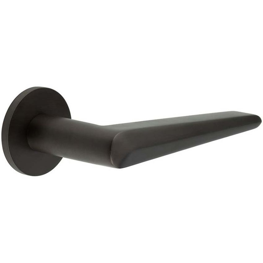 Picture of CR-107 Dark Bronze Sprung Round Rose Door Handle - CR-107A1DB