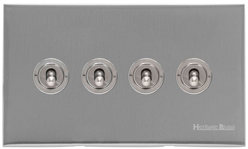 Picture of 4 Gang Toggle Switch - Trimless - W35.2430.SC