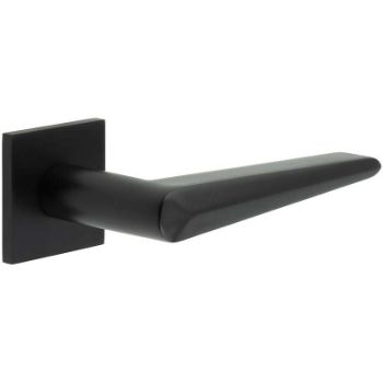Picture of CR-107 Black Sprung Square Rose Door Handle - CR-107B1MB