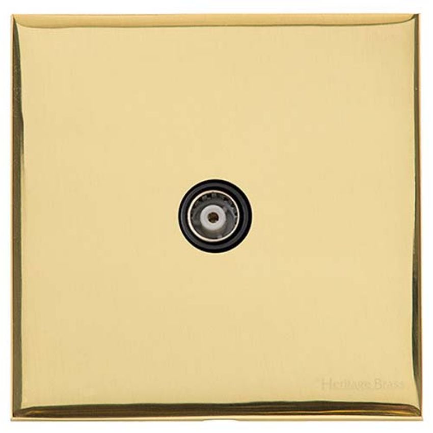 Picture of 1 Gang Isolated TV Coaxial Socket - Black - W01.610.BK-I