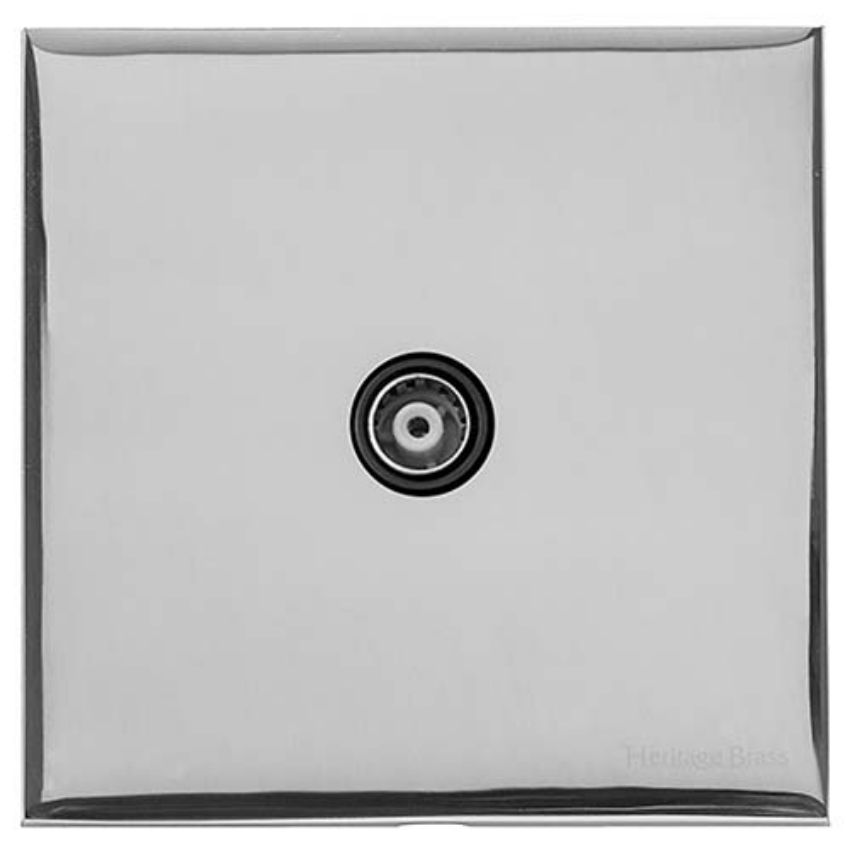 Picture of 1 Gang Non-Isolated TV Coaxial Socket - Polished chome - W02.610.BK