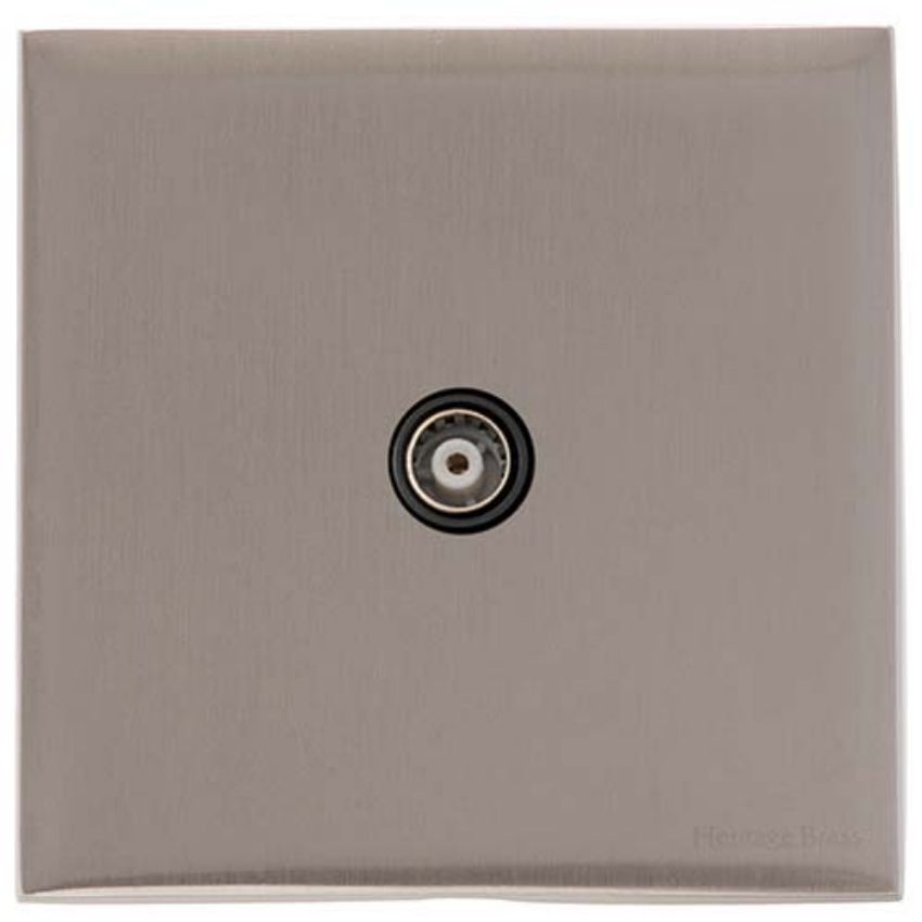 Picture of 1 Gang Isolated TV Coaxial Socket - Black - W05.610.BK-I