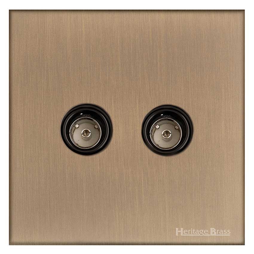 Picture of TV/FM Diplexed Socket - Black - W91.680.BK-DIP