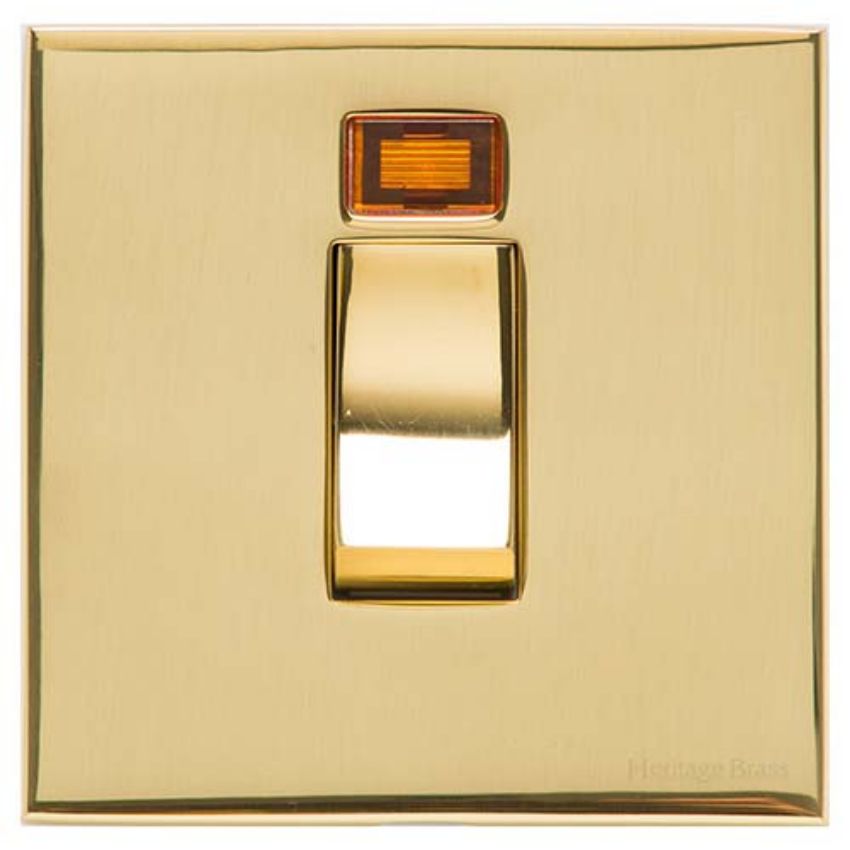 Picture of 20A Double Pole Switch with Neon - Polished Brass - W01.506.PBBK