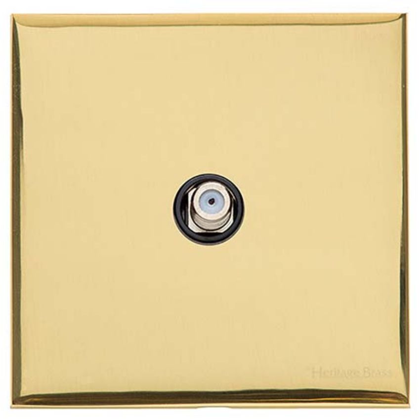 Picture of 1 Gang Satellite Socket - Polished Brass - W01.605.BK
