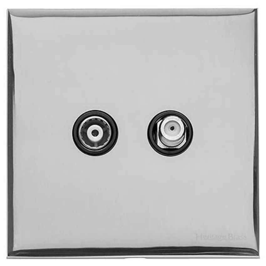 Picture of TV/Satellite Socket - Polished Chrome - W02.615.BK