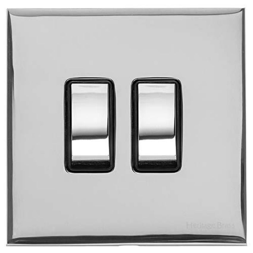 Picture of 2 Gang Rocker Switch (10 Amp) - Polished Chrome - W02.510.PCBK