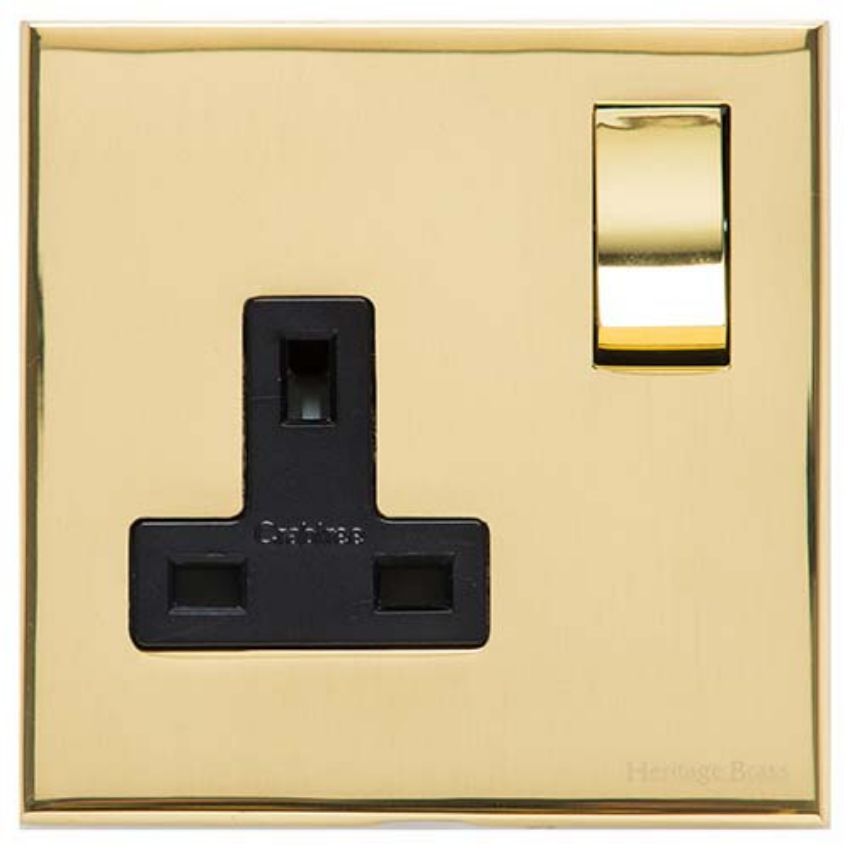 Picture of Single Socket (13 Amp) In Polished Brass- W01.240.PBBK