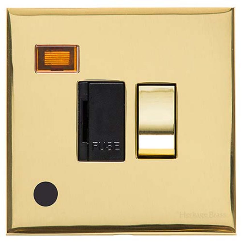 Picture of Switched Spur with Neon + Cord (13 Amp) - Black - W01.238.PBBK
