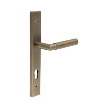 Picture of CR-102 Antique Brass Multi Point Backplate Door Handle - CR-102G4AB