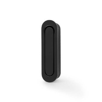 Radius Sliding Door Edge Pull In Matt Black - AW991BL Picture of Radius Sliding Door Edge Pull In Matt Black - AW991BL