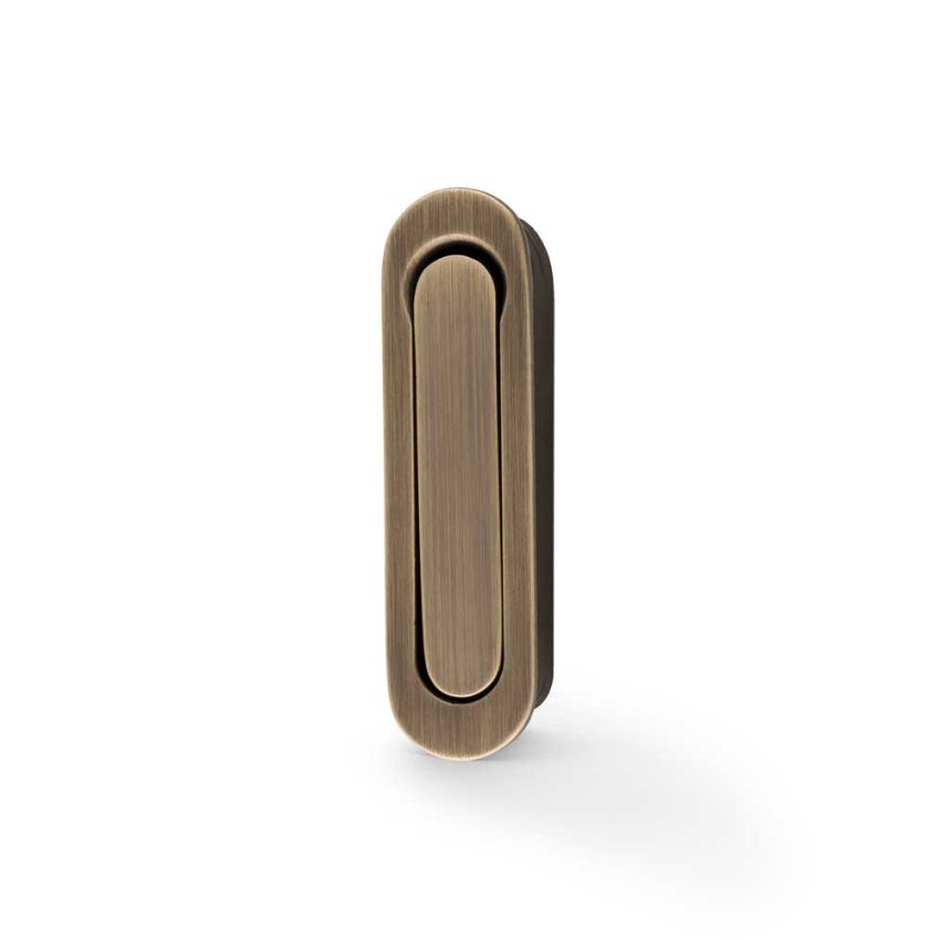 Picture of Radius Sliding Door Edge Pull In Antique Brass - AW991AB