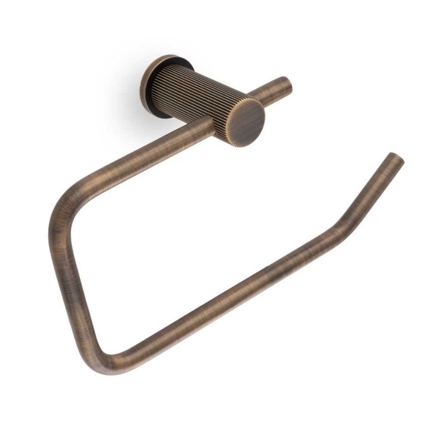 Picture of Brunel Reeded Toilet Roll Holder In Antique Brass- AW452AB