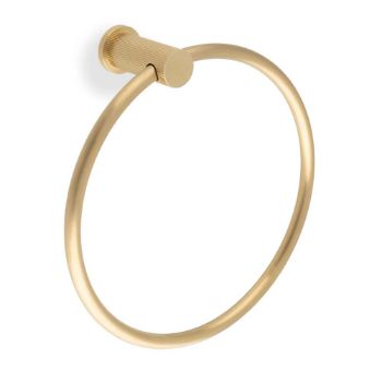 Brunel Reeded Towel Ring In Satin Brass PVD - AW453SBPVD Picture of Brunel Reeded Towel Ring In Satin Brass PVD - AW453SBPVD