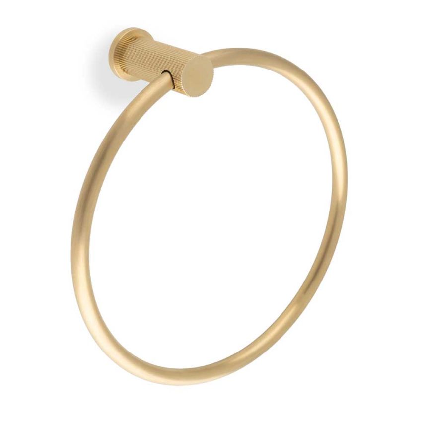 Picture of Brunel Reeded Towel Ring In Satin Brass PVD - AW453SBPVD
