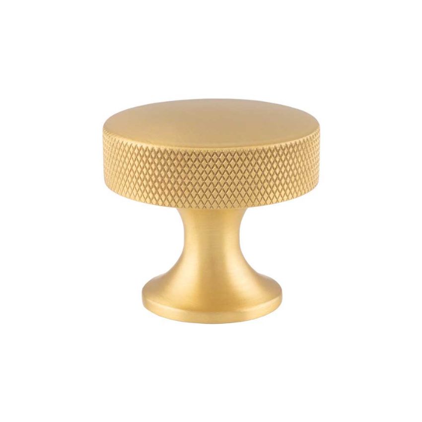 Picture of Berlin Knurled Cupboard Knob in Satin Brass- AW841-38-SB