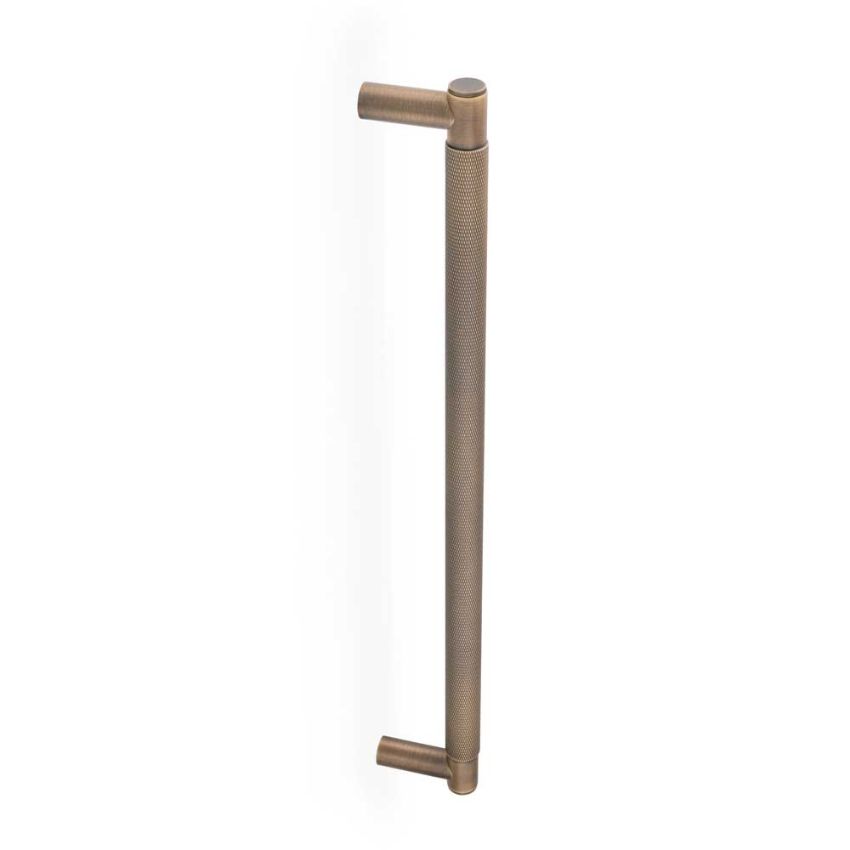 Picture of Alexander & Wilks Spitfire Diamond Knurled Pull Handle - Antique Brass - AW500-450-AB