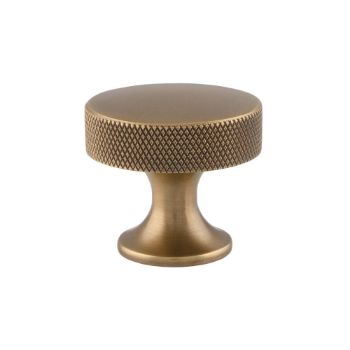 Picture of Berlin Knurled Cupboard Knob in Antique Brass- AW841-38-AB