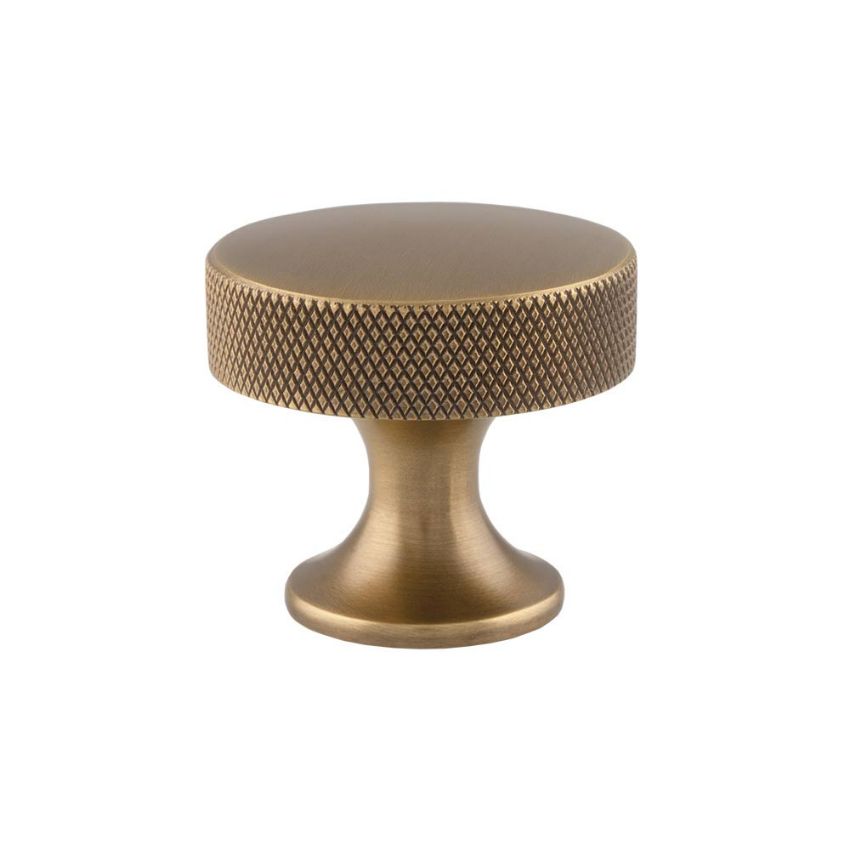 Picture of Berlin Knurled Cupboard Knob in Antique Brass- AW841-38-AB