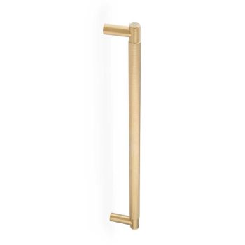 Picture of Alexander & Wilks Spitfire Diamond Knurled Pull Handle - Satin Brass PVD - AW500-450-SBPVD