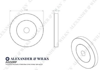 Picture of Rose Packs to Suit Pull Handles Satin Brass PVD- AW50RP-SBPVD