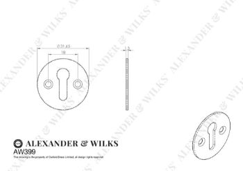 Picture of Standard Profile Victorian Escutcheon In Polished Chrome- AW399-PC