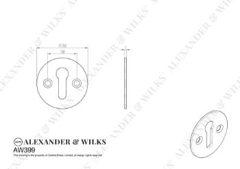 Picture of Standard Profile Victorian Escutcheon In Black- AW399BLK