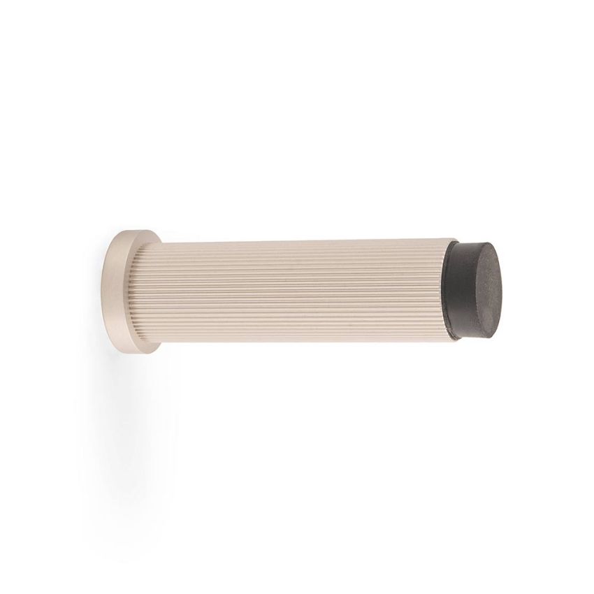 Picture of Alexander and Wilks Reeded Projection Door Stop in Satin Nickel - AW602-75-SN